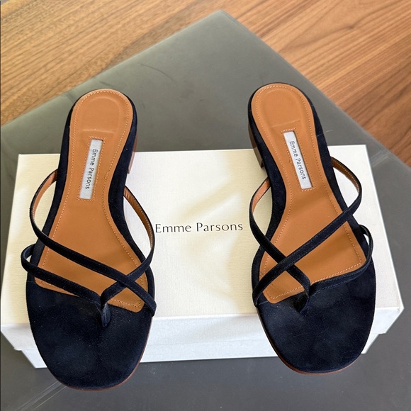 Navy Emme Parsons Strappy Sandals - Picture 1 of 5
